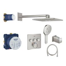 Grohe Grohtherm SmartControl Duschsystem m. Rainshower 310 SmartActive Cube, supersteel