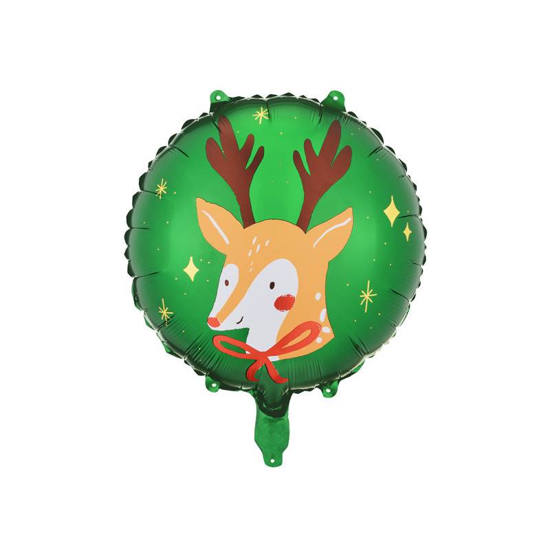 Rensdyr Folieballon Metallisk Mixfarve 45 cm.