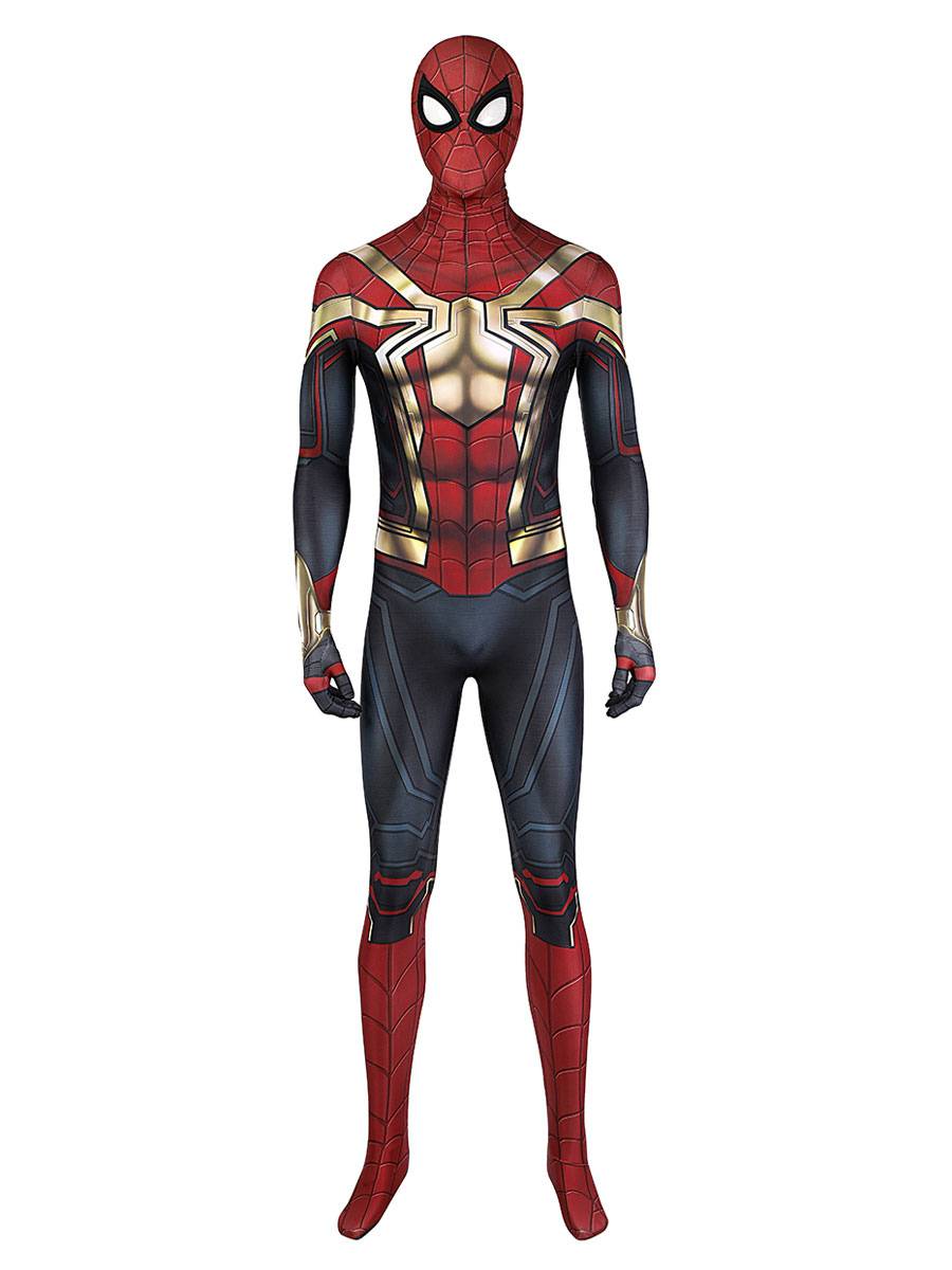 Spiderman Costume Adult Spiderman No Way Home Cosplay Jumpsuit Red Lycra Spandex Jumpsuit Marvel Film Cosplay Costume