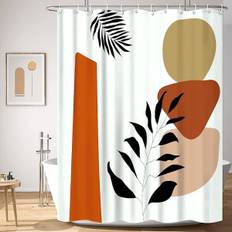 Moderne Kunst Trykt Bruseforhæng 180 X 230 Cm Badeforhæng Polyester Stof Skimmelsikker Vandtæt Vaskbart Badeværelsesforhæng Med 12 Kroge Til Badekar
