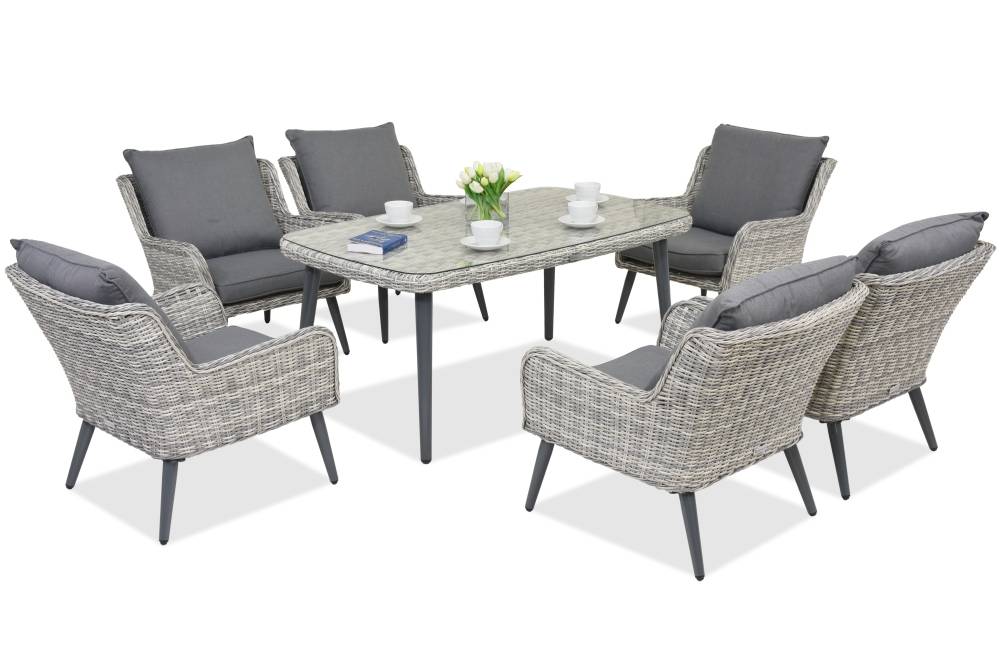 Bilbao Premium 6 Garden Point trädgårdsmöbler vit