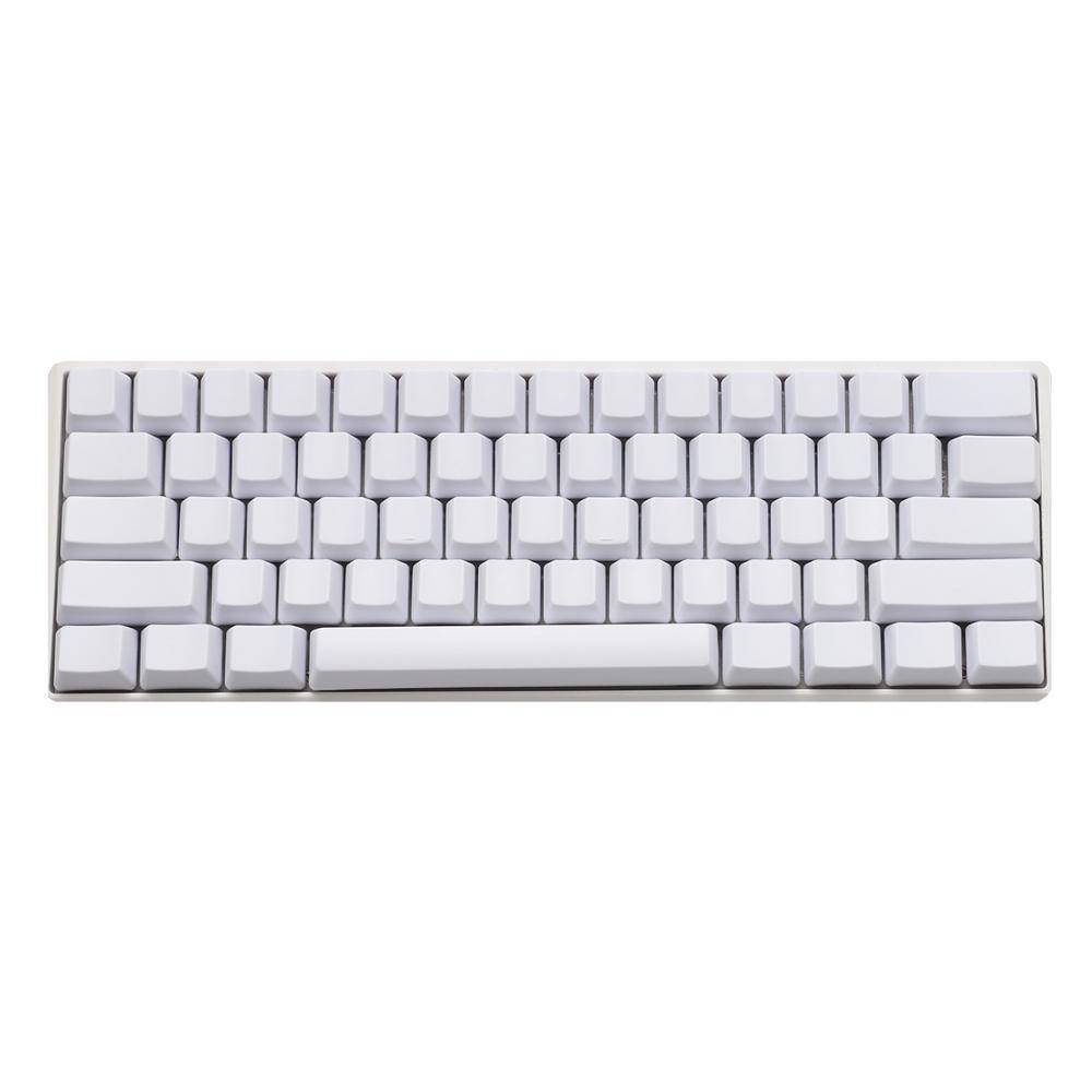 White Black Gray Green Blank Thick PBT OEM Profile 62 Key ISO 61 ANSI Keycaps For MX Switches Mechanical Keyboard (Only Keycap)