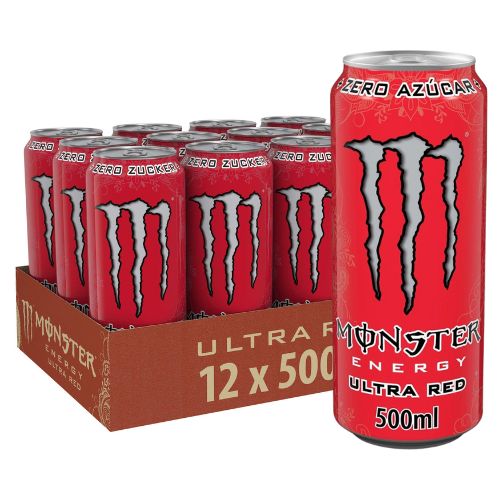 Monster Energy Ultra Red (Sockerfri) 500ml - 12-pack