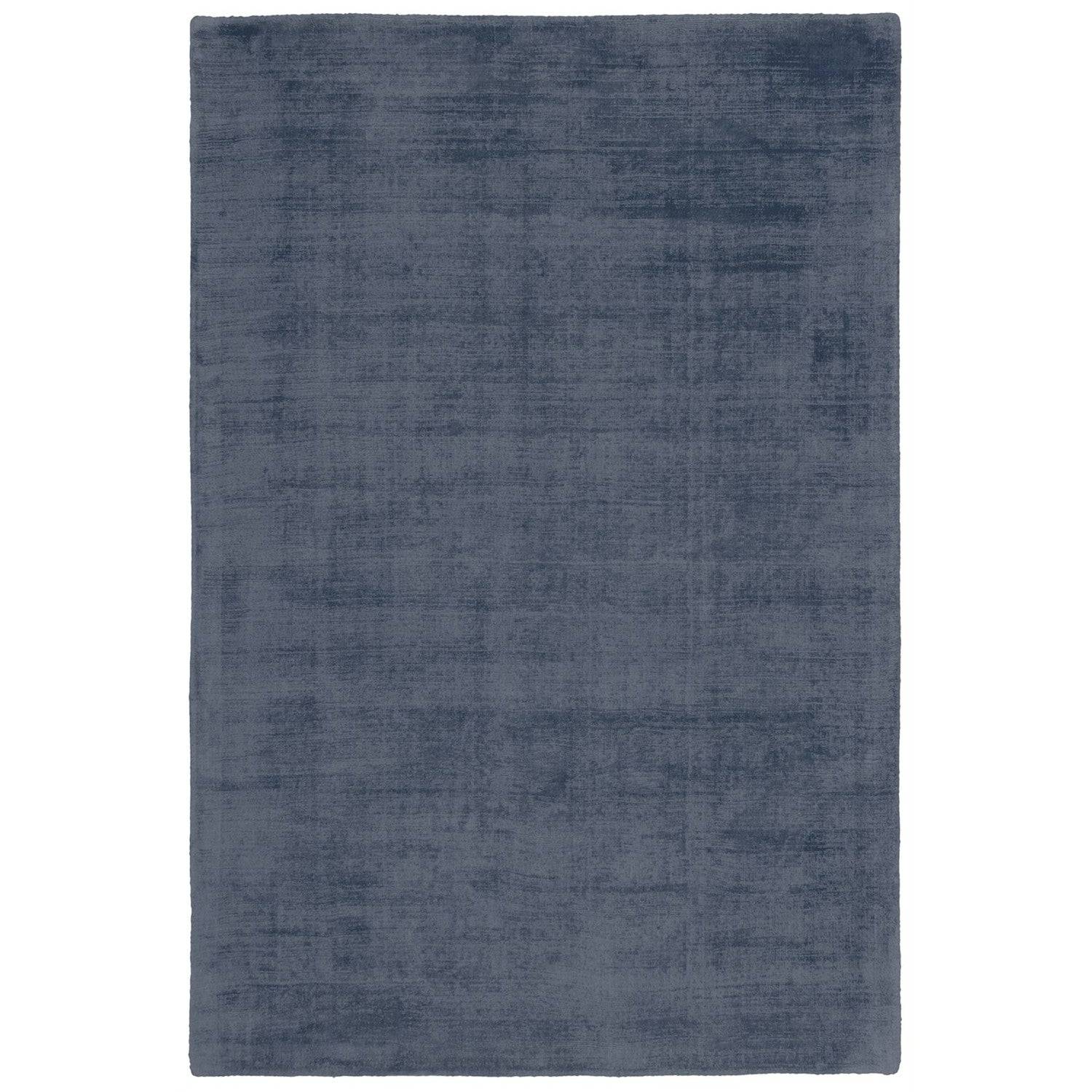 My Raaja 230 Denim Håndvævet Viskose Tæppe Med Silkeblødt Skær - 160 x 230 cm