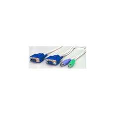 Blæksprutte KVM kabel m. PS2 og DB15 stik
