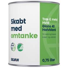 Skabt med omtanke, Træ & metal, hvid, glans 40, base C, 0,75 L