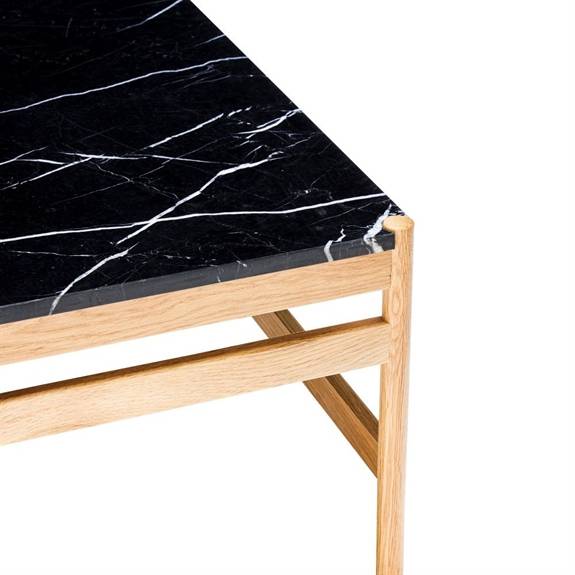 Hübsch Raw Sidebord - Sort/natur (Udgår)
