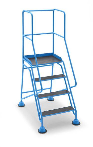 Trappestige Peder, platform og trin med støbekrydsfinerplade, 4 trin,