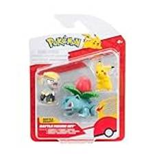 Pokémon PKW3893 – Battle Figure Set – Pikachu, Miniras, Bisaknosp, officiellt figurset