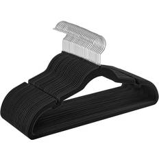Tøjstativer 30-pakning, Fløjl, Skridsikre 43 cm (L), Sort