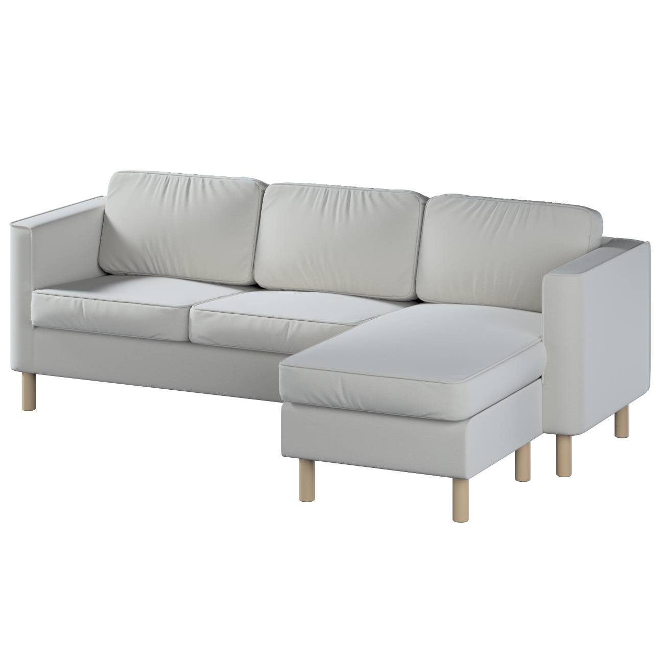 Pärup klädsel 3 personer med schäslong, Beige-grå aska, 235x80x148, Ingrid
