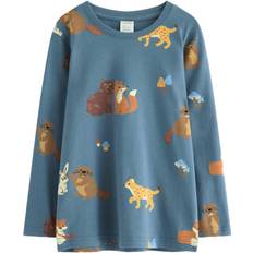 Lindex Top LS Forest Stl. 116 unisex - Blusar Från Magasin - Blue (116)