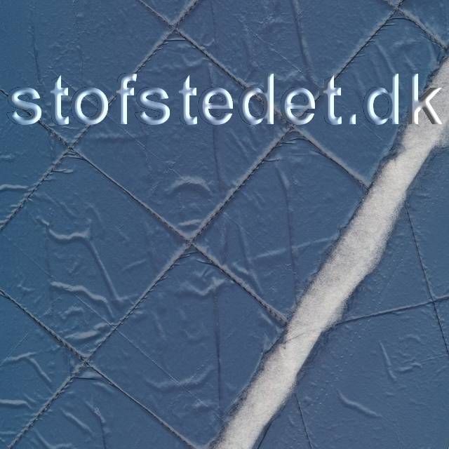 Quiltet stof med tern i denim.