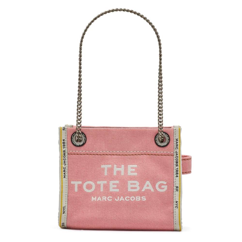 Marc Jacobs The Denim Chain Crossbody Tote - Tasker - Dame - Lyserød - ONE SIZE - Denim