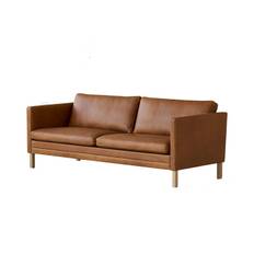 MH2614 3-Pers. Sofa - Eg sæbe/Cognac Frej læder