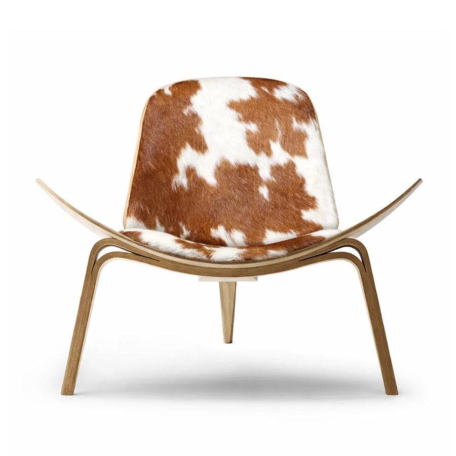 CH07 Skalstol, eg olie/koskind, brun af Hans J. Wegner - Jacobsen Plus
