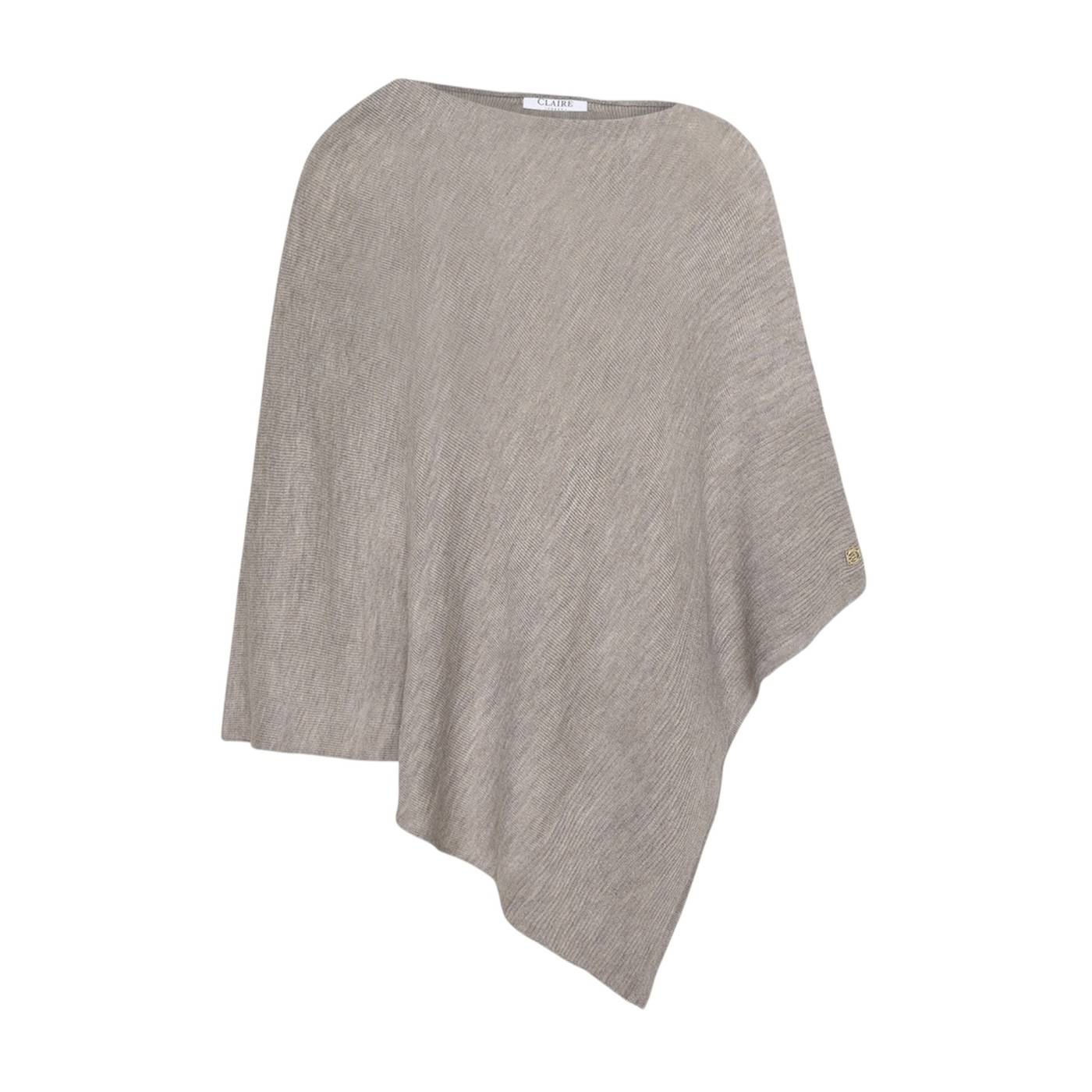 Claire Women Poncho Paige Fossil Melange.
