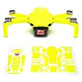 Wrapgrade Skin sticker set kompatibel med DJI Mini 2 (NEON YELLOW)