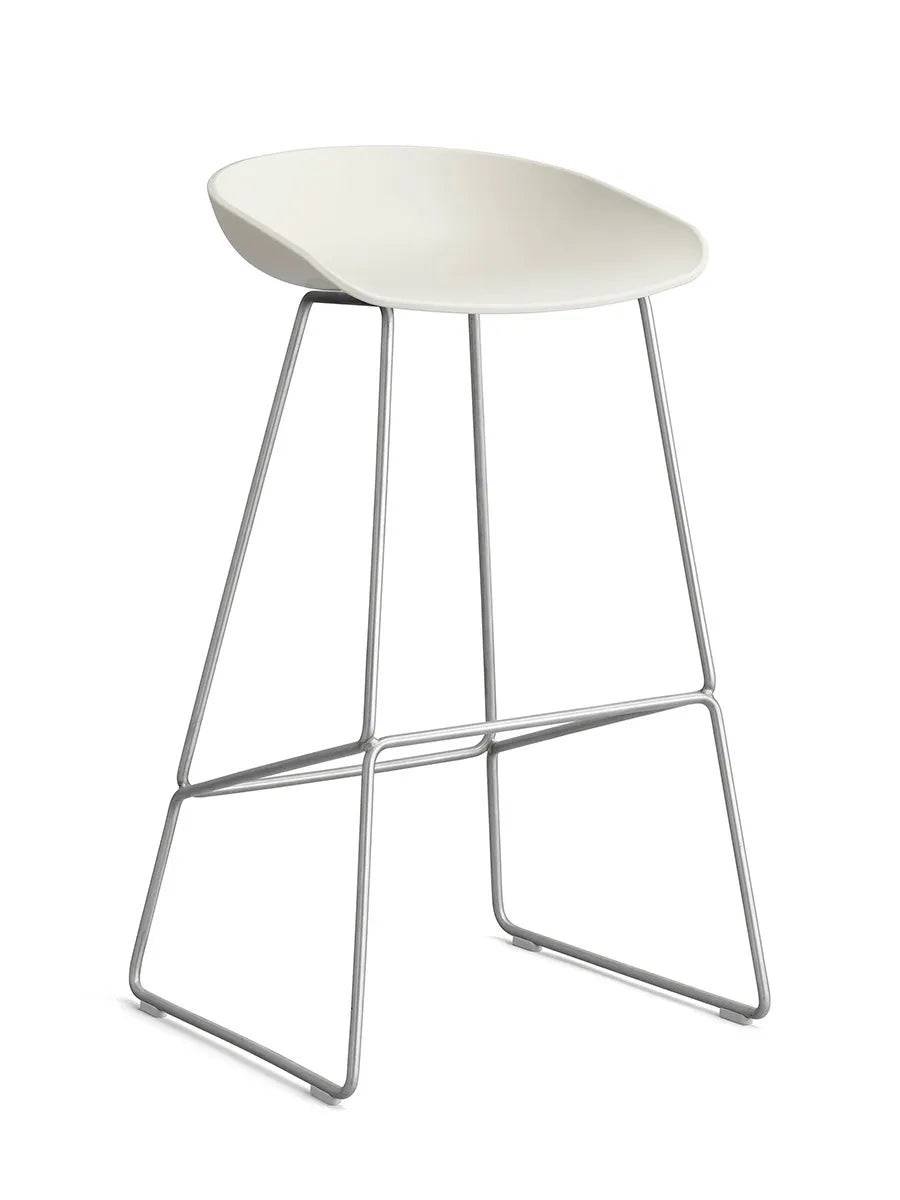 About a Stool AAS38 fra Hay Høj - B 50 x D 48 x H 75-86 cm / Melange Cream / Rustfrit stål - Jacobsen Plus
