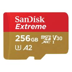 SANDISK MicroSDXC Extreme 256GB Adapter 190MB/s A2 C10 V30