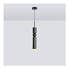 3-Light Farmhouse Black Ceiling Pendel Lighting - MI-NI Hanging Lamp - Antik guld Långt rör LED Pendel Light Bar - Mid Century Modern Chandelier - Kompatibel med Sovrum Matsals Bar