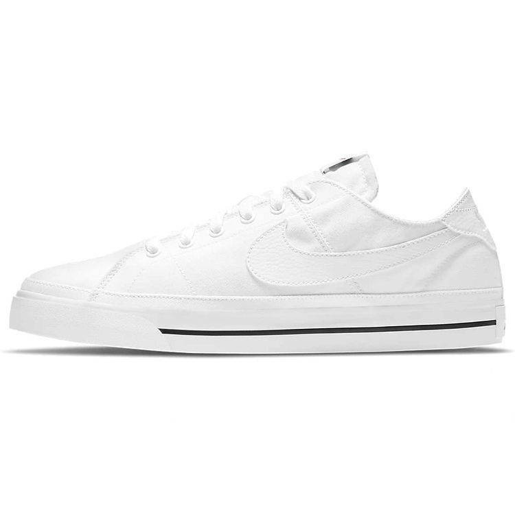 Nike Court Legacy Canvas Vita Unisex Sneakers Svarta CW6539-100 cm