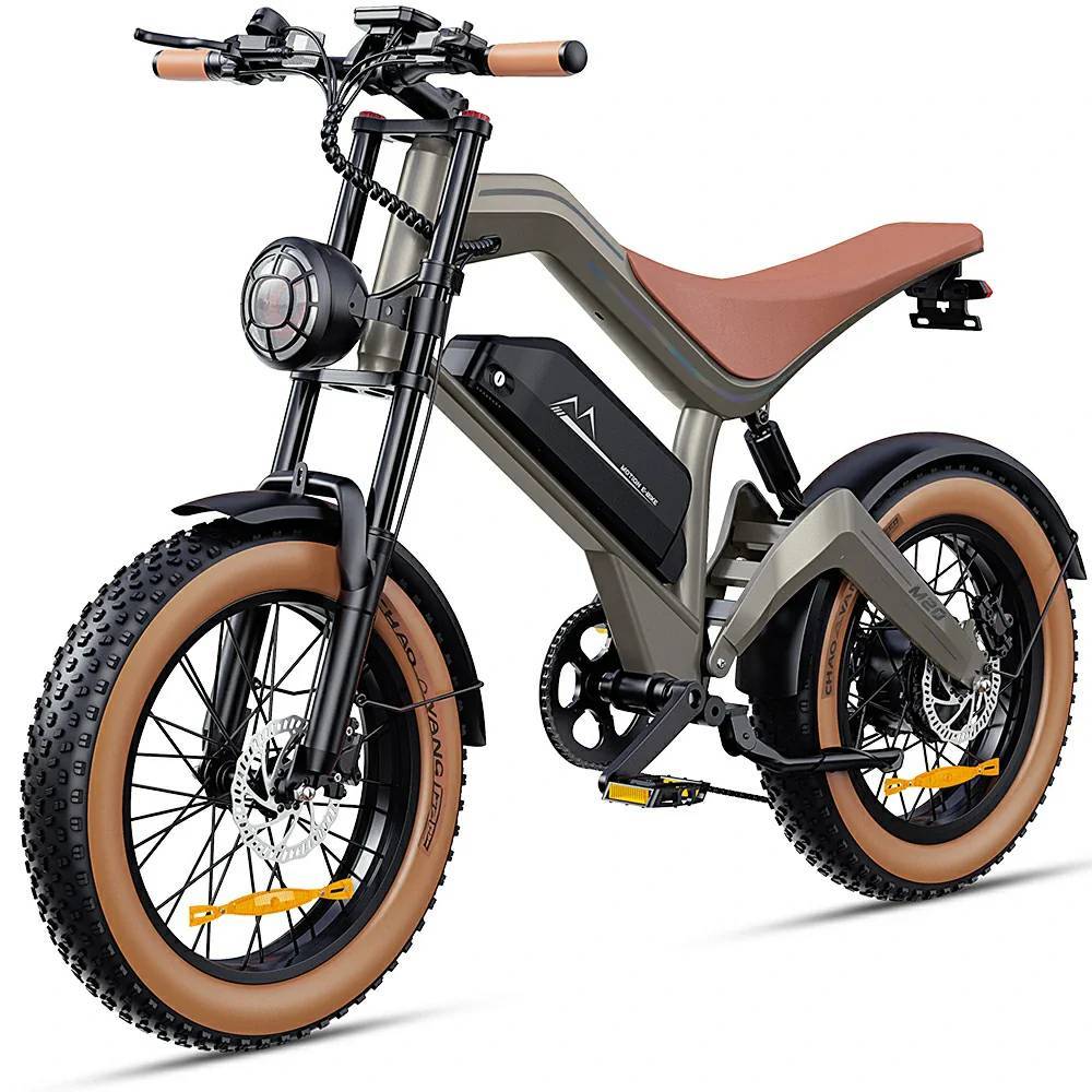 DYU M20 All Terrain Fat Tire Electric Bike 1500W Motor 48V 182Ah Battery 20X40 Inch Puncture Resistant Tires Adult E Bike