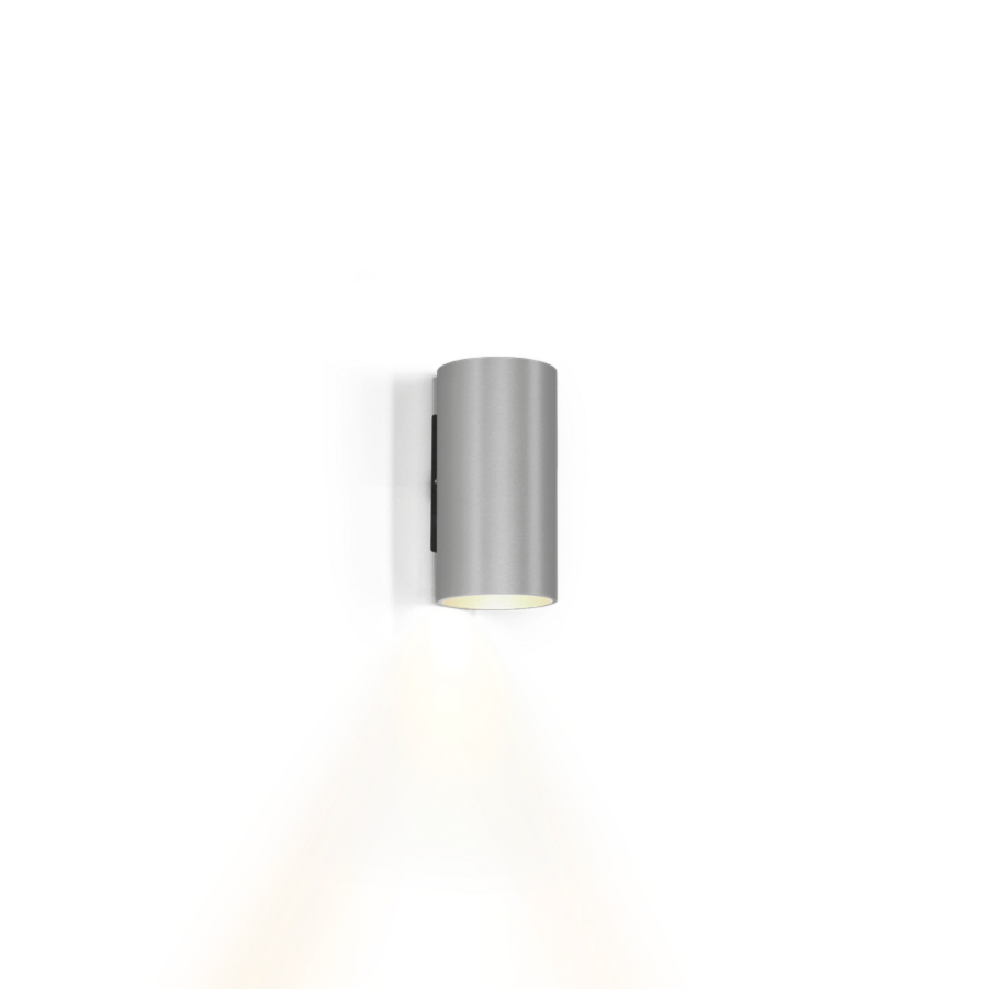 Ray mini væglampe Wever & Ducré - Model 1 lys ned + Børstet aluminium