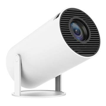 HY300 Android 11.0 bärbar projektor 2.4G / 5G WiFi BT4.1 1280*720dpi 120 Ansi Lumens hemmabio mediaspelare - EU-kontakt (Öppen Box - God)