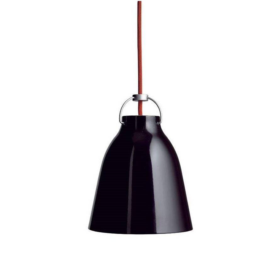 Caravaggio P1B pendel Sort med rød ledning ø16,5cm