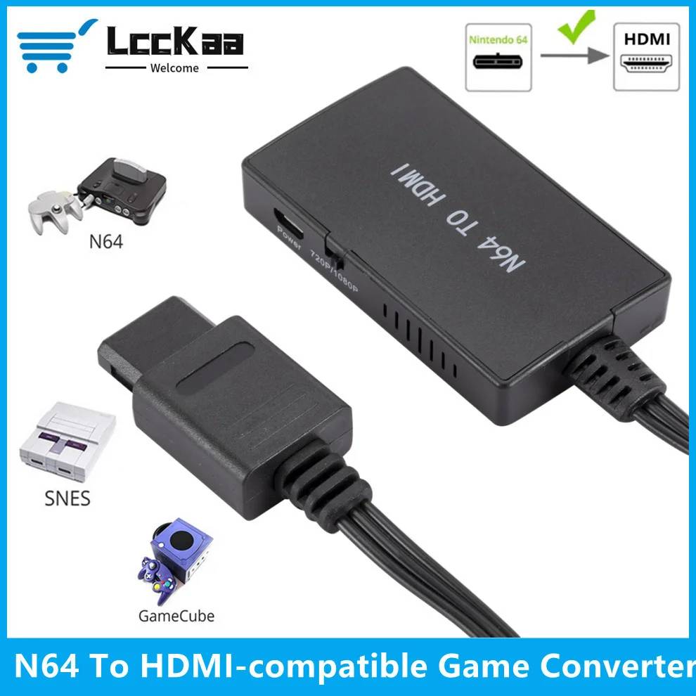 N64 To HDMI Adapter Converter Nintendo64 to HDMI Converter Adapter Plug And Play For Nintend 64/SNES/NGC/SFC Gamecube Console