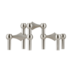 STOFF STOFF Nagel ljusstake 3-pack Borstad krom