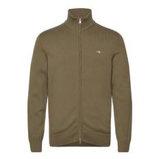 GANT Casual Cotton Zip Cardigan Grön