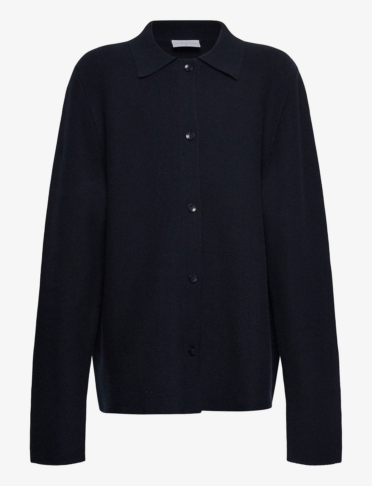 GRUNT Grbaja Ls Knit Cardigan | Navy | L/14Y