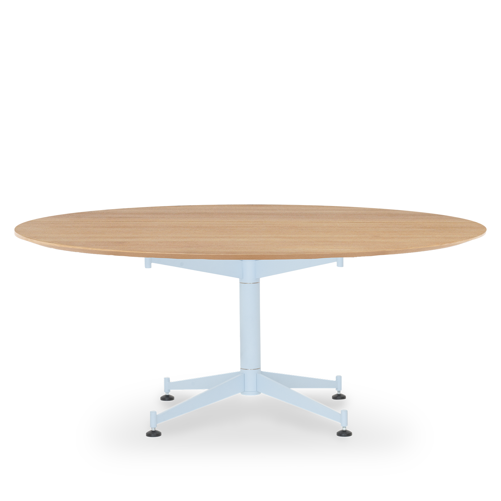 Star Table / Veneer B2B - 73-75 / Ø180 Veneer / Matte lacquered Light cyan