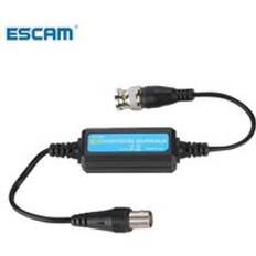Escam hd-tvi/cvi/ahd/cvbs jordslinga isolator video balun koaxial bnc hane till hona för kamera