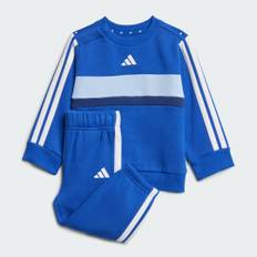 Seasonal Essentials Tiberio 3-Stripes Fleece Crew Kids sæt - Royal Blue / White / Dark Blue - 62