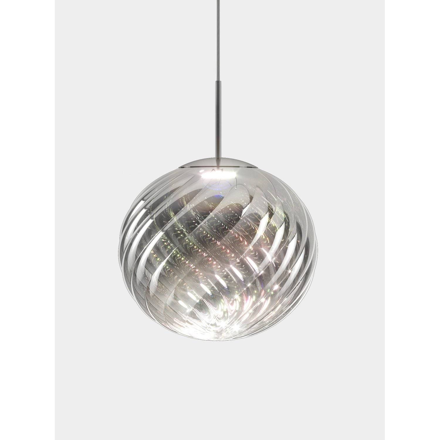 Tom Dixon - Whirl Pendellampa LED Silver/Dichroic, 45 cm