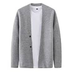 SFFPPM Cashmere Jacka Herr V-Neck Stickad Cardigan Höst Casual Lösa Toppar Ungdom Pure Sweater Warm Coat Herr