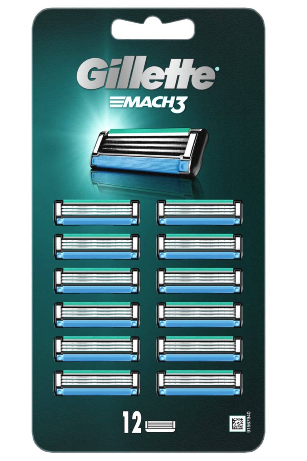 Gillette Mach3 Vertical Razor Blade Refills 12 st