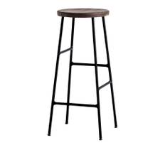 HAY - Cornet Bar Stool High - Smoked Oiled Oak - Soft Black - Barstole og bartaburetter - Jonas Trampedach