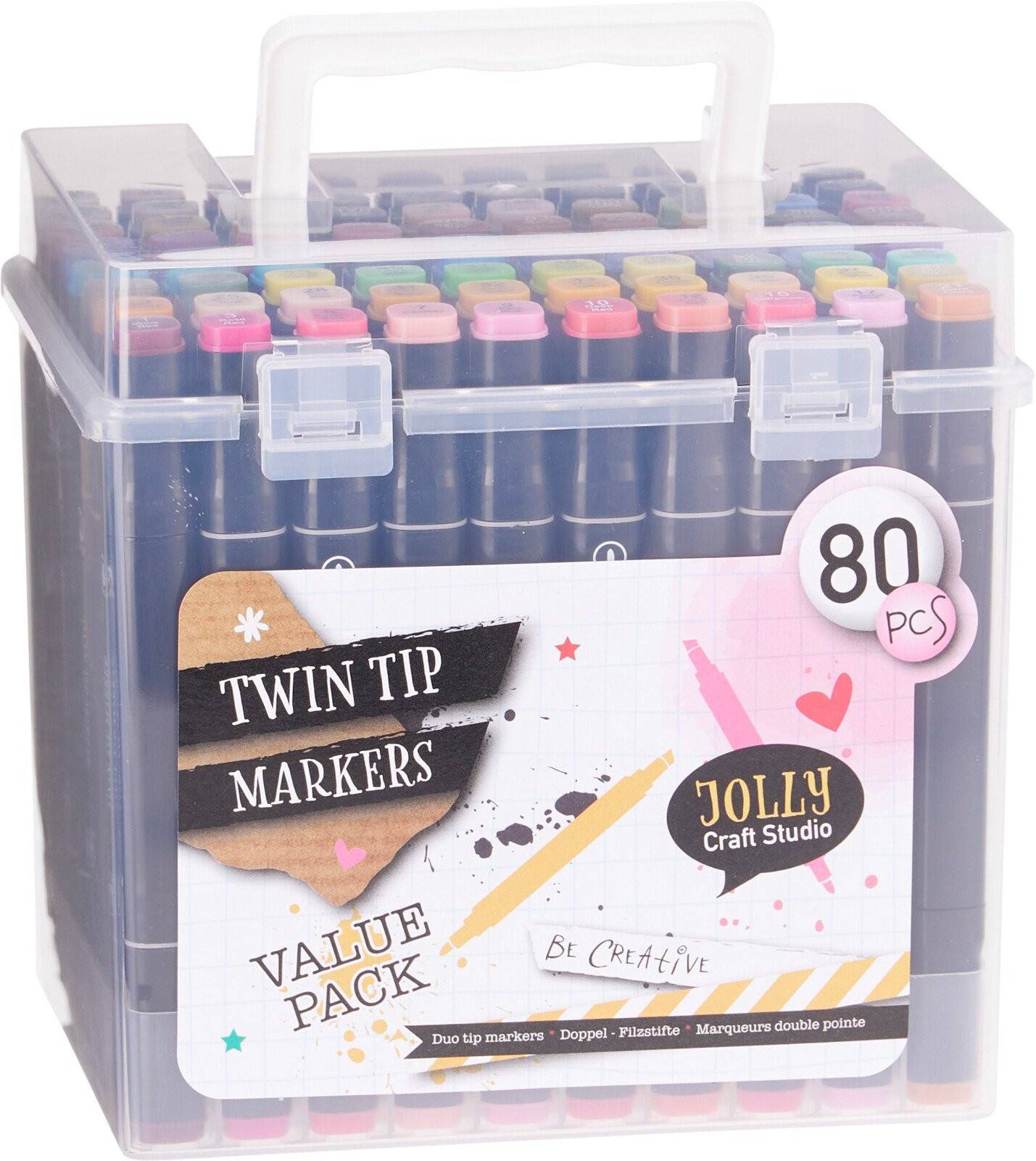 Twin Tip Markers 80-pack i box - Leksaksaffären - Leksaksaffären