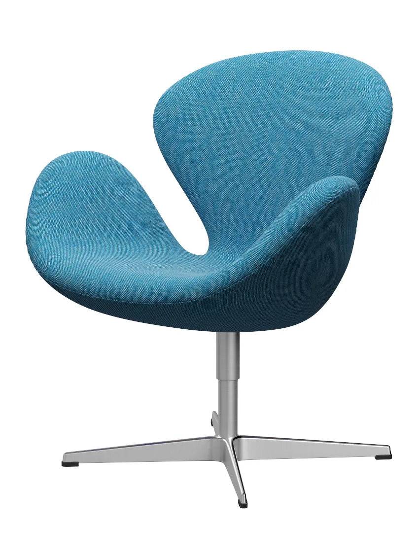 3320 Svanen i stof (prisgruppe 2) af Arne Jacobsen Hallingdal / 840 White/Turquise - Jacobsen Plus