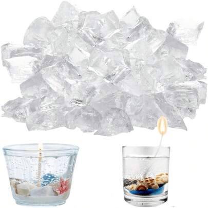 100g/500g/1kg Transparent gelévax, handgjort gelvax för ljustillverkning, kristallgelvax för ljustillverkning och handgjorda doftljustillbehör - Vitt (500g,100g,1000g,2000 g)