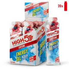 High5 Aqua Gel Plus - Energi Gel med koffein - 20 stk - Berry