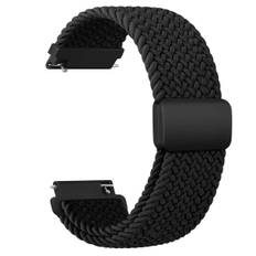 20mm flettet Solo Loop til Garmin Vivoactive 5/3/3 Music Band Armbånd til Garmin VivoMove3/Trend/Sport Venu SQ/SQ2/2plus Rem Sort black 20mm