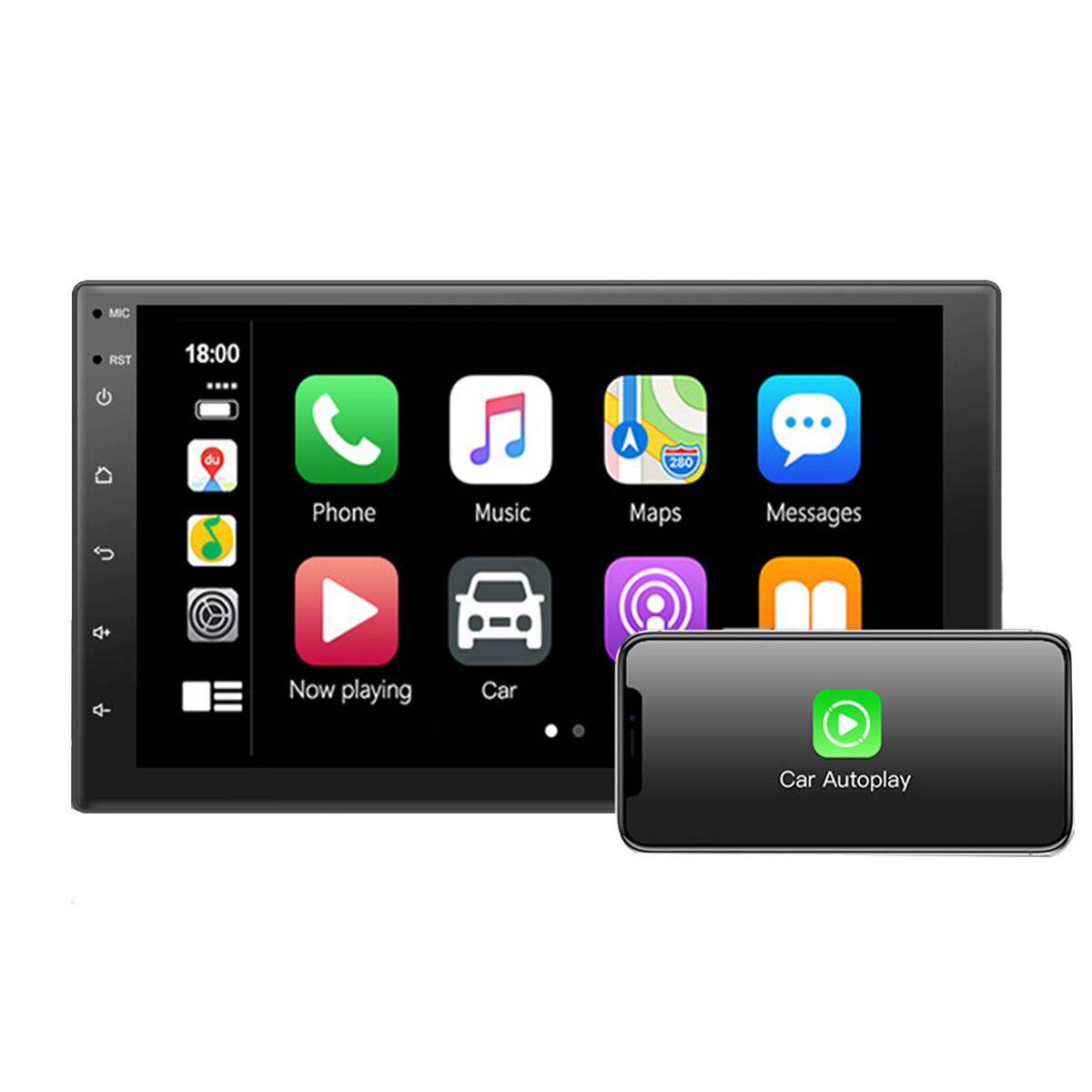 YUEHOO YH-D110-B 7 tums 2Din 360° kamera Android 12.0 bil stereo radio MP5-spelare 2.5D IPS-skärm 8 Core GPS DSP WIFI BT