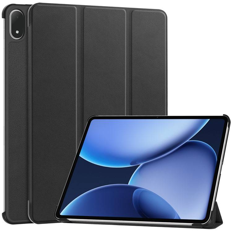 OnePlus Pad 3 - Tri-Fold læder cover - Sort