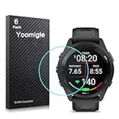 Yoomigle 6-pack kompatibel med Garmin Forerunner 265 skärmskyddsfilm för Garmin 265 smartklocka skärmskydd, folier, skärmskydd, kristallklar HD anti-repor anti-fingeravtryck