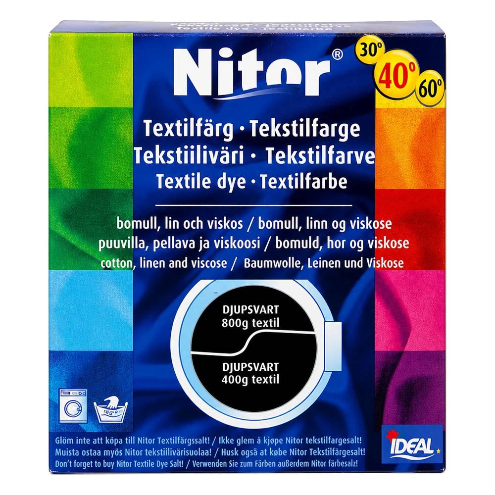 Nitor Textilfärg 13 Djupsvart 800 gram